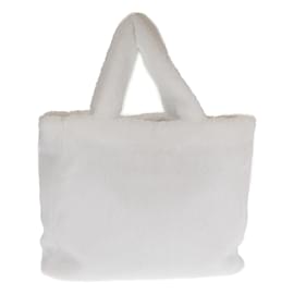 Prada-Prada Montone Fur Tote Bag Canvas Handbag 1BG130 in Excellent condition-Other