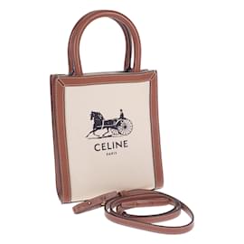 Céline-Celine Mini Vertical Cabas Tote Canvas Handbag 193302DCI.02NT in Good condition-Other