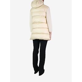 Moncler-Cream knit-sleeve padded coat - size S-Cream