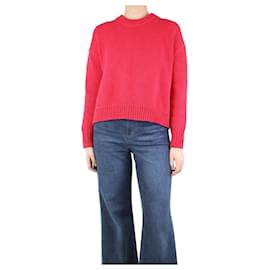 Autre Marque-Red cotton ribbed jumper - size S-Red