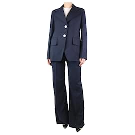 Prada-Blue wool blazer and straight-leg trousers - size UK 10-Blue