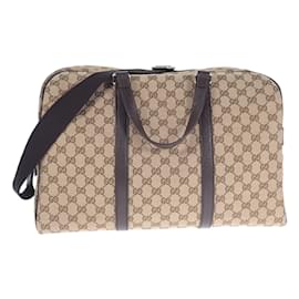 Gucci-Gucci GG Canvas Boston Duffle Bag Canvas Travel Bag 449167 in Excellent condition-Other
