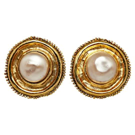 Chanel-Faux Pear Clip On Earrings-Other