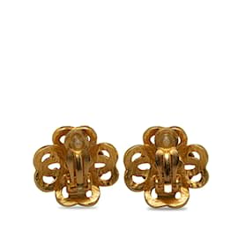 Chanel-CC Flower Clip On Earrings-Other