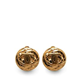 Autre Marque-CC Quilted Clip On Earrings-Other