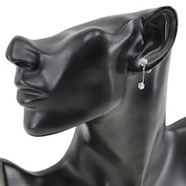 Autre Marque-Boucles d'oreilles pendantes en platine et diamants-Autre