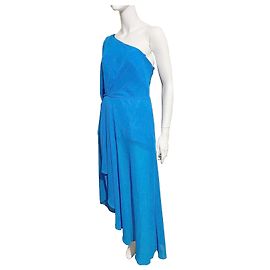 Jenny Packham Robe de soirée bleu clair à une épaule Bleu Turquoise