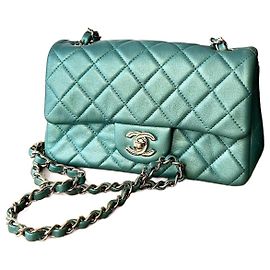 SAC CHANEL MINI TIMELESS Turquoise