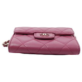 Chanel-Chanel Mini Matrasse Chain Shoulder Bag-Pink