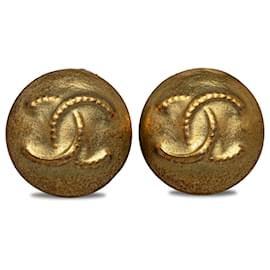 Chanel-Pendientes de clip Chanel Gold CC-Dorado