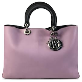 Dior-Bolso satchel Diorissimo grande morado Dior-Negro,Púrpura