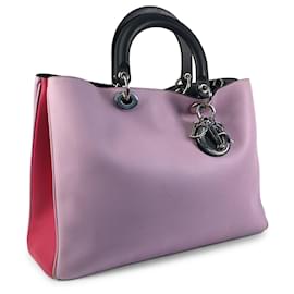 Dior-Bolso satchel Diorissimo grande morado Dior-Negro,Púrpura