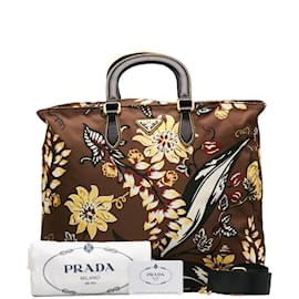 Prada-Prada Tessuto Stampato Tote Bag Canvas Handbag BN2741 in Good condition-Other