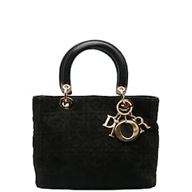 Autre Marque-Sac Lady Dior moyen en daim Cannage-Autre