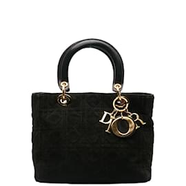 Dior-Medium Cannage Suede Lady Dior Bag-Other