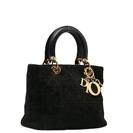 Autre Marque-Medium Cannage Suede Lady Dior Bag-Other