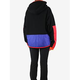 Moncler-Black colour-block fleece hoodie - size M-Black