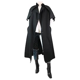 Autre Marque-Abrigo negro oversize sin mangas - talla S-Negro
