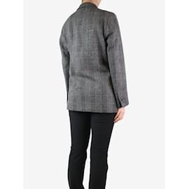 Autre Marque-Blazer grigio in lana a quadri - taglia UK 8-Grigio
