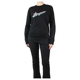 Saint Laurent-Schwarzes Sweatshirt mit Grafikdruck – Größe S-Schwarz