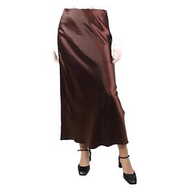 Vince Brown satin midi skirt - size M Brown