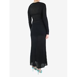 Autre Marque-Black sheer maxi dress - size UK 8-Black