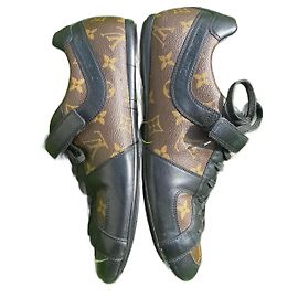 Sneakers Louis Vuitton in pelle marrone e nera da uomo Marrone Nero