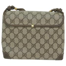 Gucci-GUCCI GG Canvas Umhängetasche PVC Beige Braun Auth yk10279-Braun,Beige