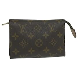 Louis Vuitton-Louis Vuitton Monogram Poche Toilette 15 Bolsa M47546 Autenticação de LV 64922-Monograma