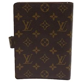 Louis Vuitton-LOUIS VUITTON Monogramm Agenda MM Tagesplaner Cover R20105 LV Auth 64035-Monogramm
