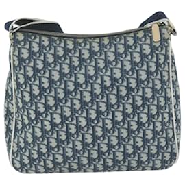 Christian Dior-Christian Dior Trotter Canvas Shoulder Bag Coated Canvas Navy Auth yk10267-Navy blue