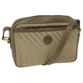 Gucci-GUCCI Shoulder Bag Canvas Beige Brown Auth bs11707-Brown,Beige