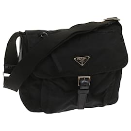Prada-PRADA Shoulder Bag Nylon Black Auth ep2948-Black