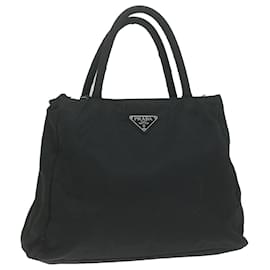 Prada-PRADA Hand Bag Nylon Black Auth bs11710-Black
