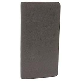 Louis Vuitton-LOUIS VUITTON Taiga Portefeuille Brazza Long Wallet Gray M32653 LV Auth bs11740-Brown