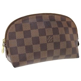 Louis Vuitton-LOUIS VUITTON Damier Ebene Pochette Cosmetic PM Pouch N47516 Auth LV 65033-Autre