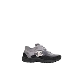 Chanel-Leather sneakers-Grey