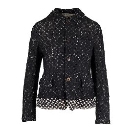 Comme Des Garcons Giacca Comme des Garçons a Pois e Pizzo Nero