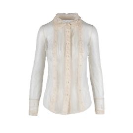 Camicia in pizzo trasparente Red Valentino Beige