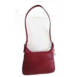 Longchamp Red Leather Handbag Red