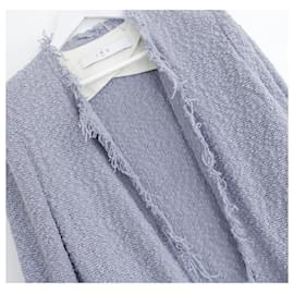Iro-Giacca in tweed di cotone blu pallido IRO Shavani-Blu chiaro