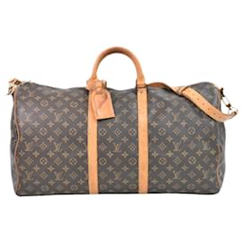 Louis Vuitton-Louis Vuitton Keepall Bandouliere 55-Marrom