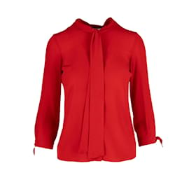 Moschino-Camisa con nudo anudado barata y elegante de Moschino-Roja