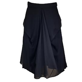 Prabal Gurung-Prabal Gurung Black Silk Chiffon Skirt-Black