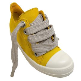 Rick Owens Lemon / Milk Suede Low Sneakers Yellow