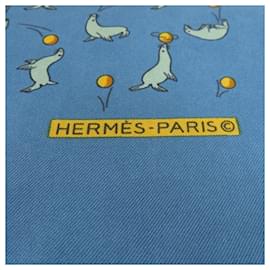 Hermès-HERMÈS CARRÉ-Bleu
