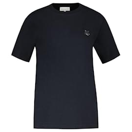 Autre Marque-Camiseta Bold Fox Head Patch Comfort - Maison Kitsune - Algodão - Preto-Preto