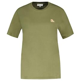 Autre Marque-Chillax Fox Patch T-Shirt – Maison Kitsune – Baumwolle – Grün-Grün