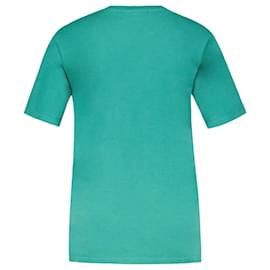 Autre Marque-T-shirt con toppa testa di volpe - Maison Kitsune - cotone - verde-Verde