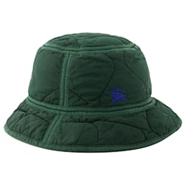 Burberry-Quilted Bucket Hat - Burberry - Nylon - Khaki-Green,Khaki